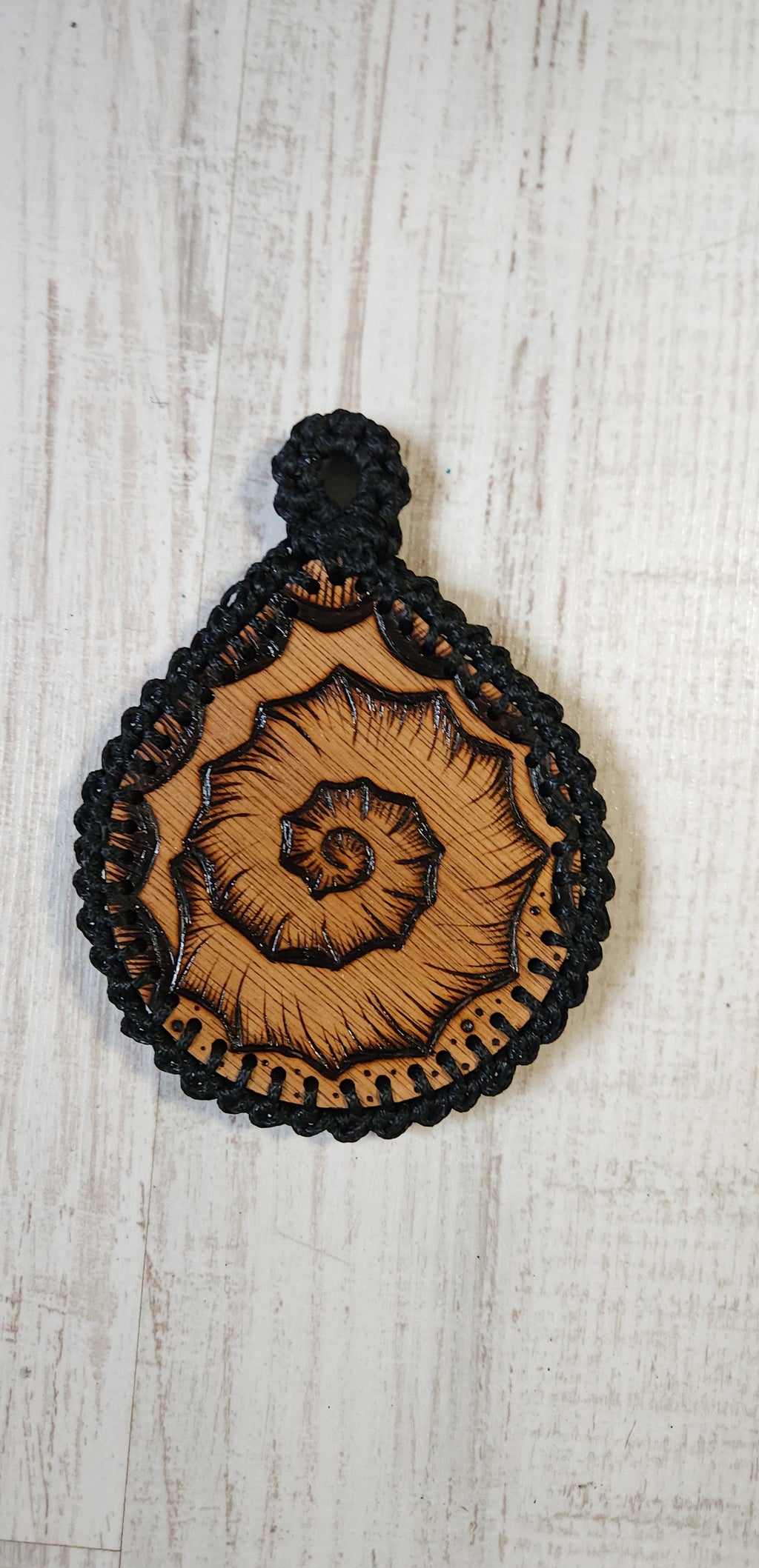 Miroir Ammonite noire